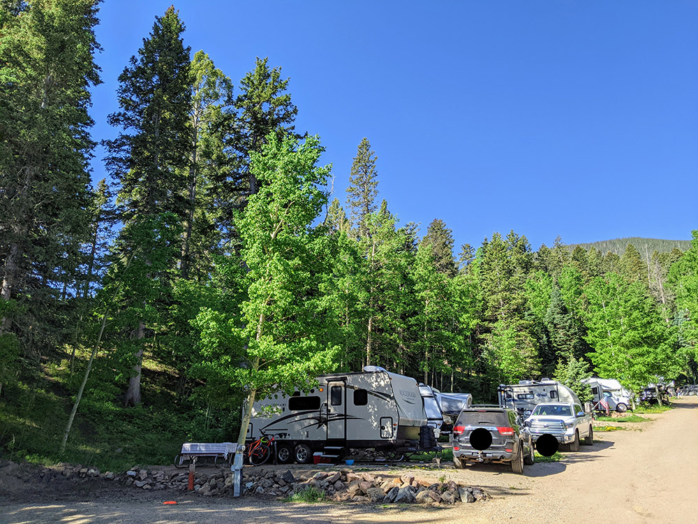 Aspen Acres Campground site back in sites 8-20