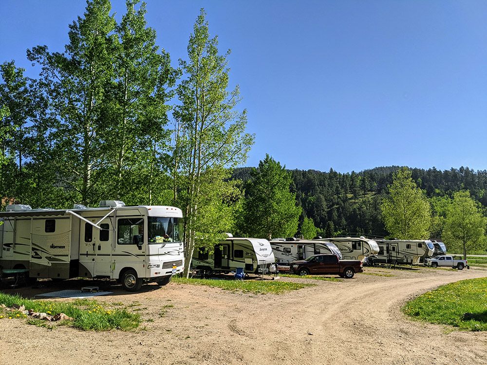 Aspen Acres Campground Large pull through sites 29-37