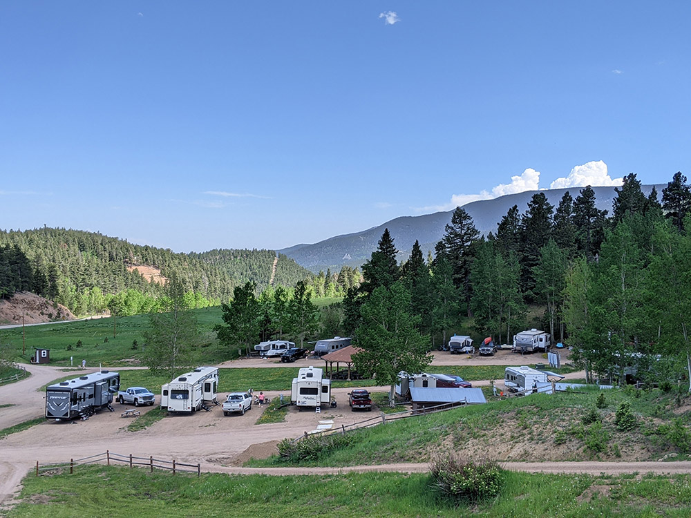 Aspen Acres Campground Large pull through sites 29-37