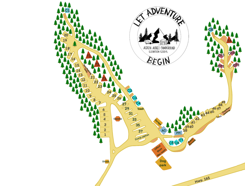 Campground Map – Aspen Acres Campground