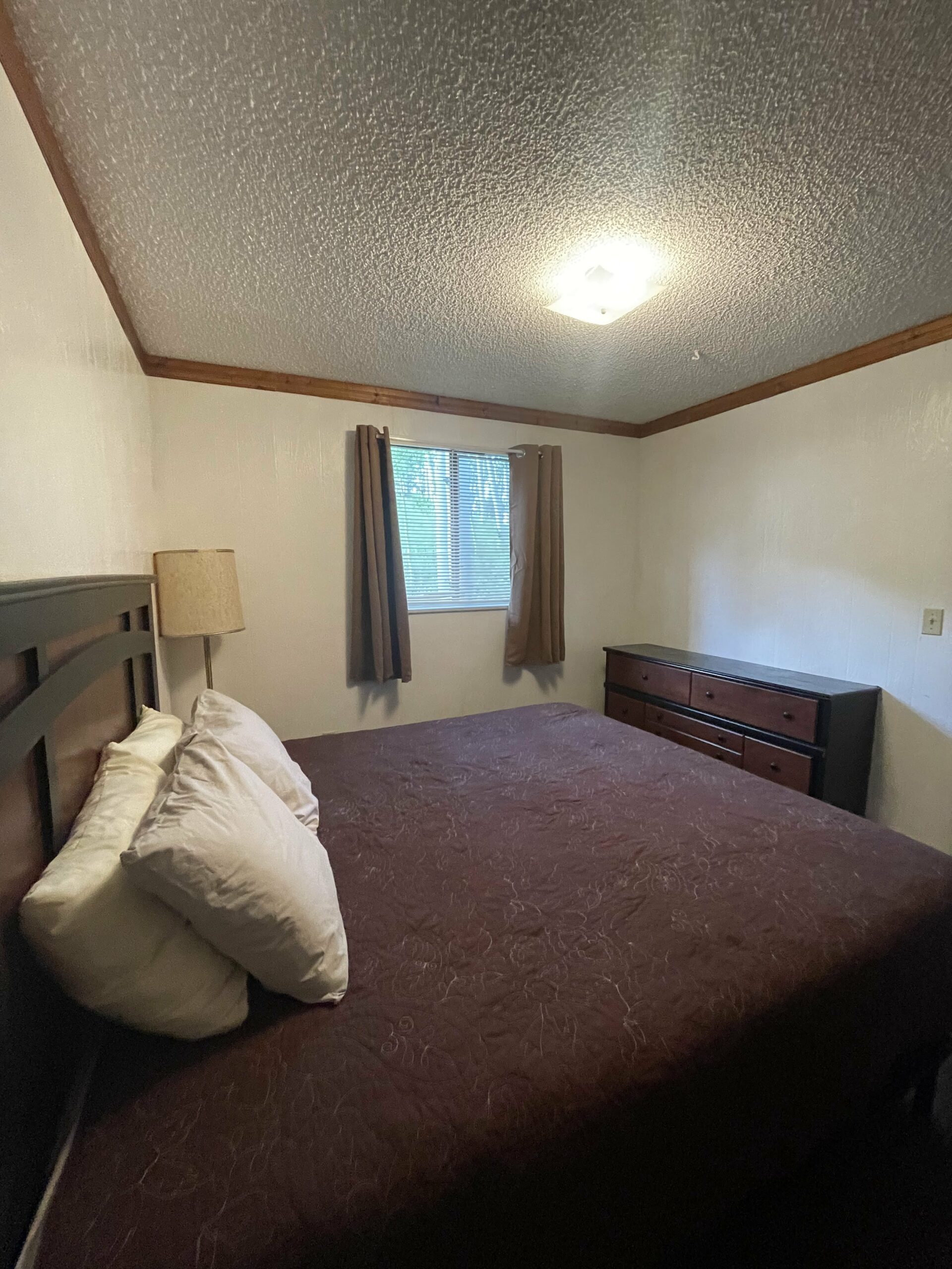 aspen cabin master bedroom side