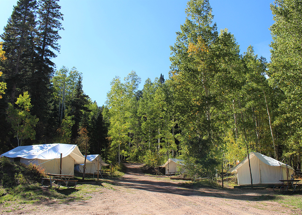 Aspen Acres Campground Rye Colorado - from Camping to Glamping - Outfitter Tents